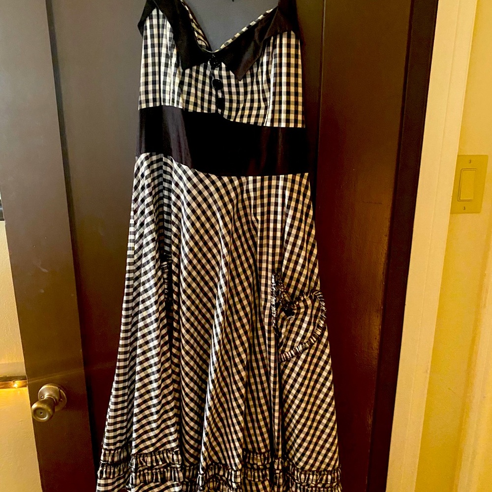 Hell Bunny Gingham Halter Dress XXL